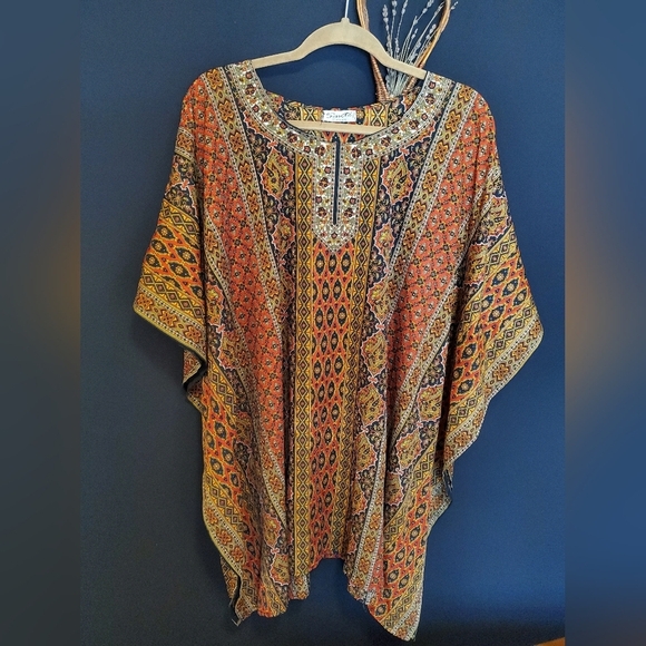 Sante Tops - Vintage Sante Orange Kaftan